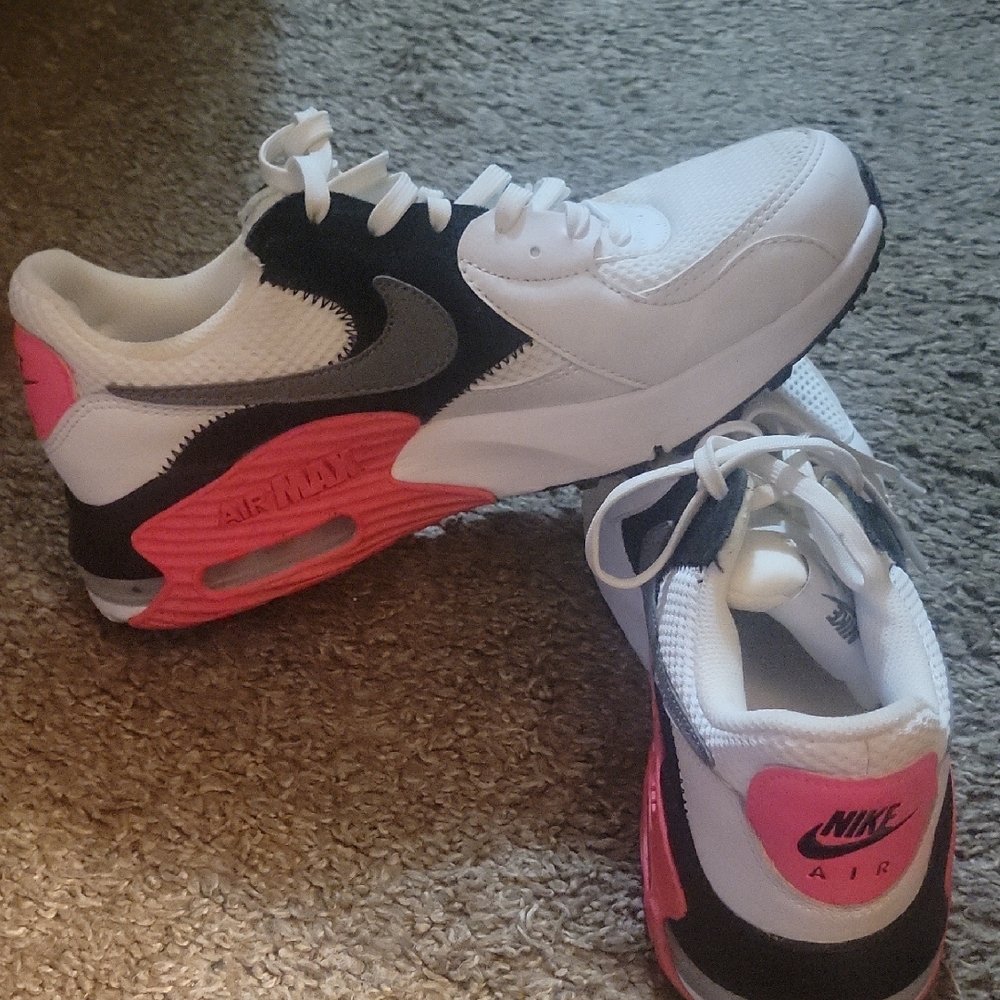 Nike Air Max White and Pink with Black Accents